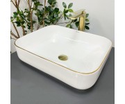 Умывальник (раковина) VBI PALERMO WHITE GOLD EDGE накладной VBI  012308
