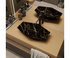 Умывальник (раковина) VBI VENEZIA S MARBLE BLACK MATT накладной VBI  012403
