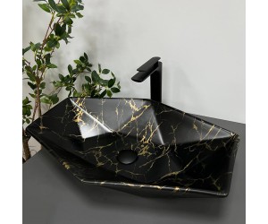 Умывальник (раковина) VBI VENEZIA MARBLE BLACK MATT накладной VBI  012406