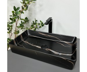 Умывальник (раковина) VBI TRIEST BLACK STONE MATT накладной VBI  012703