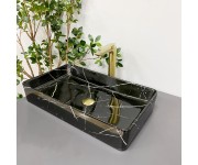Умывальник (раковина) VBI TRIEST BLACK MARMO GLOSSY накладной VBI  012707