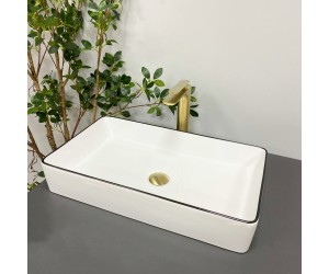 Умывальник (раковина) VBI TRIEST WHITE BLACK EDGE накладной VBI  012710