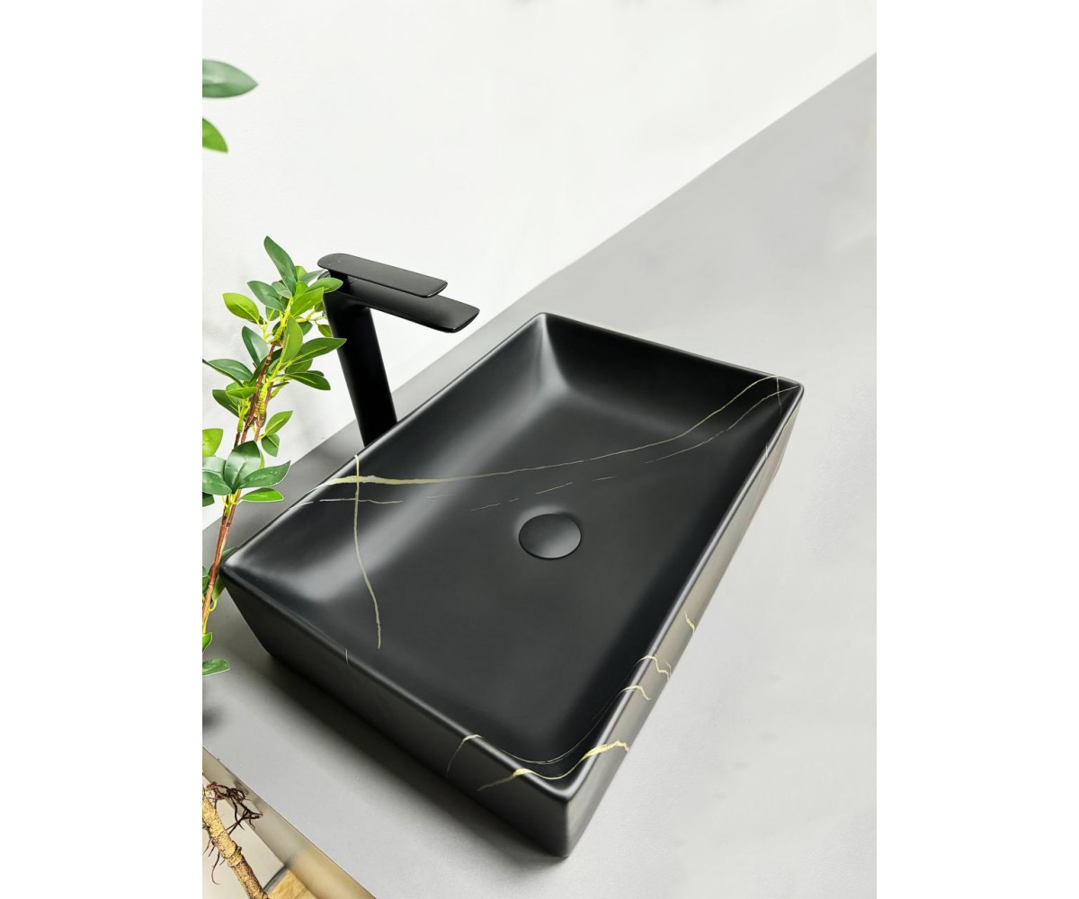 Умывальник (раковина) VBI LATINA BLACK STONE MATT накладной VBI  013103 013103