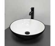 Умывальник (раковина) VBI AMALFI BLACK WHITE накладной VBI  013401