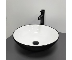 Умывальник (раковина) VBI AMALFI BLACK WHITE накладной VBI  013401