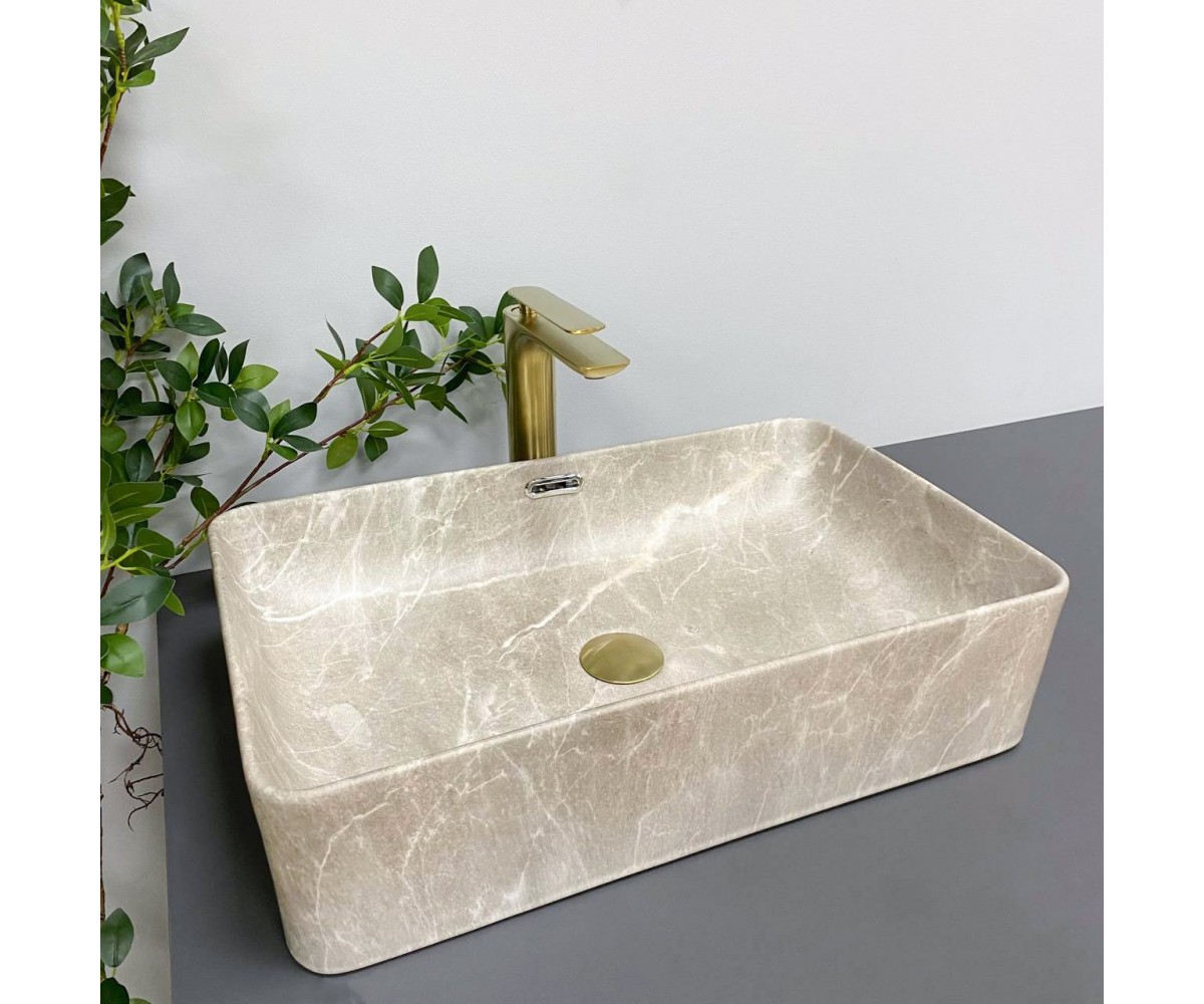 Умывальник (раковина) VBI ARABBA M BEIGE STONE MATT накладной VBI  013504 013504