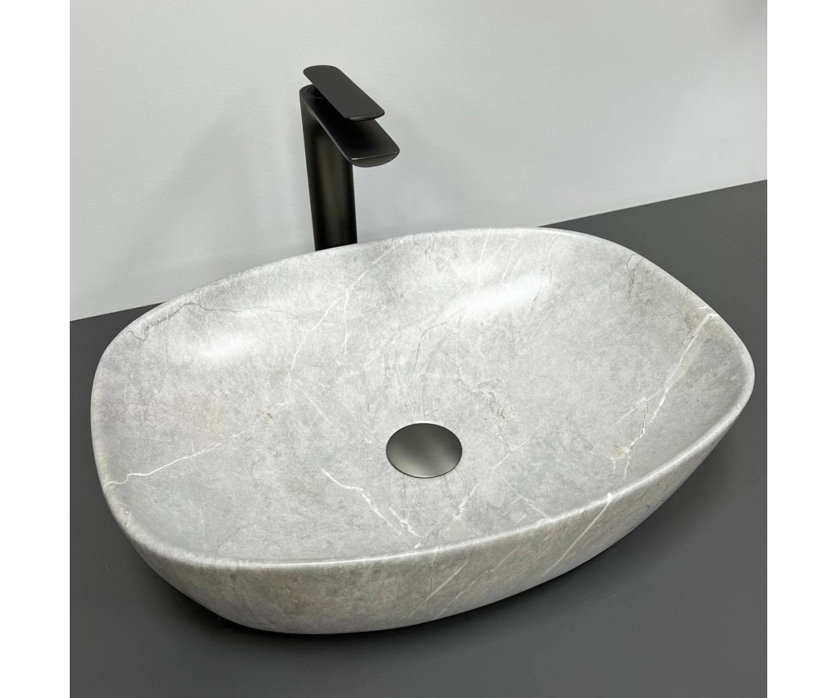 Умывальник (раковина) VBI OLBIA GREY STONE MATT накладной  014300:Фото 2