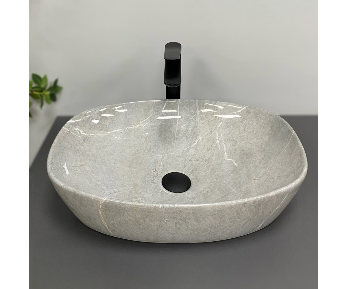 Умывальник (раковина) VBI OLBIA GREY STONE GLOSSY накладной VBI  014302 014302