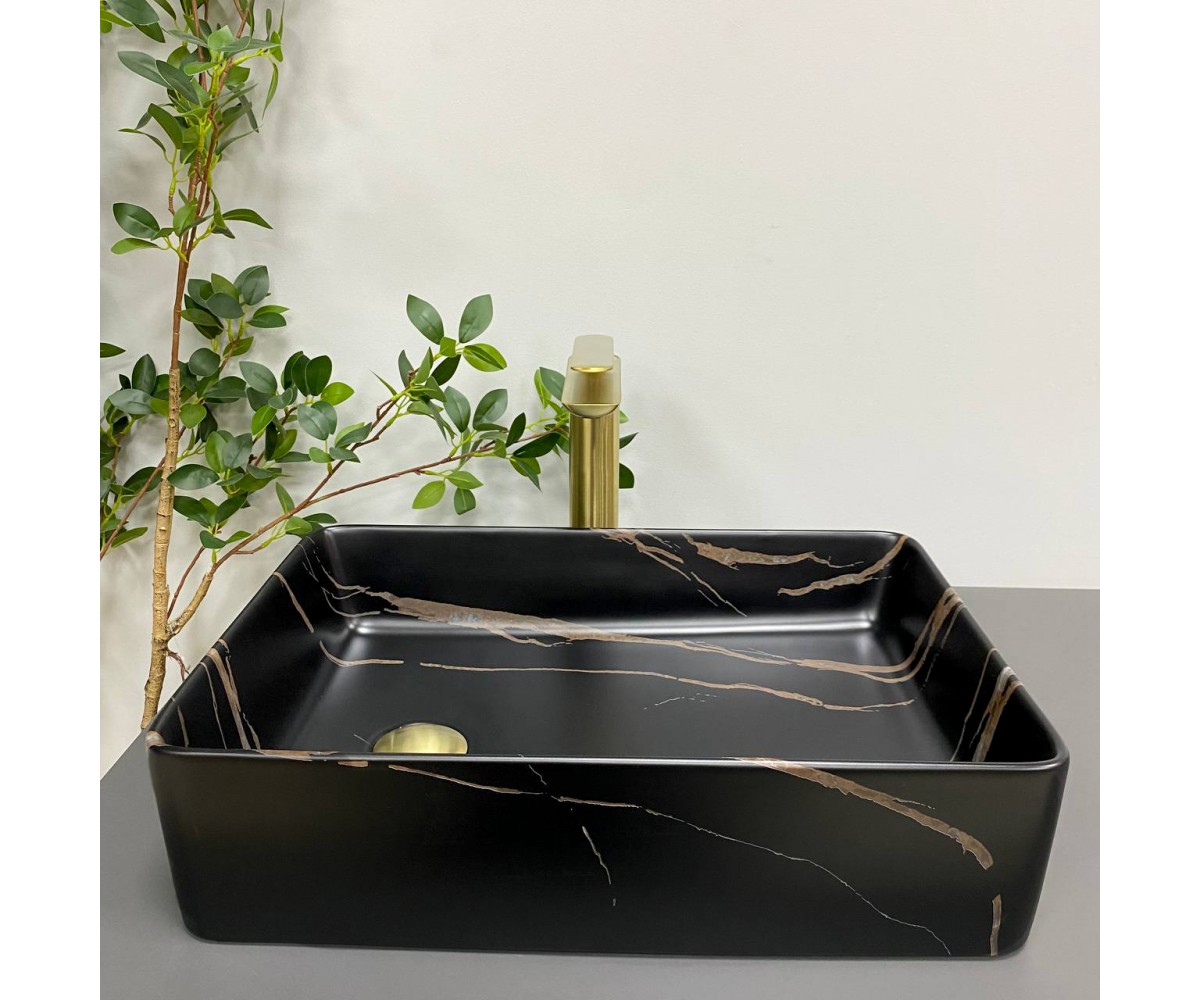Умывальник (раковина) VBI VELLETRI BLACK STONE MATT накладной  015902:Фото 2