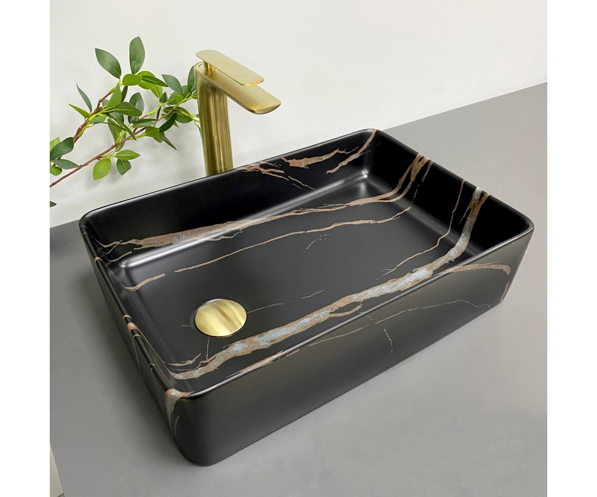 Умывальник (раковина) VBI VELLETRI BLACK STONE MATT накладной  015902:Фото 4