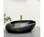 Умывальник (раковина) VBI VALIANO MARBLE BLACK MATT накладной VBI  016101