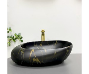 Умывальник (раковина) VBI VALIANO MARBLE BLACK MATT накладной VBI  016101