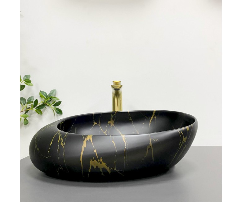 Умывальник (раковина) VBI VALIANO MARBLE BLACK MATT накладной VBI  016101 016101
