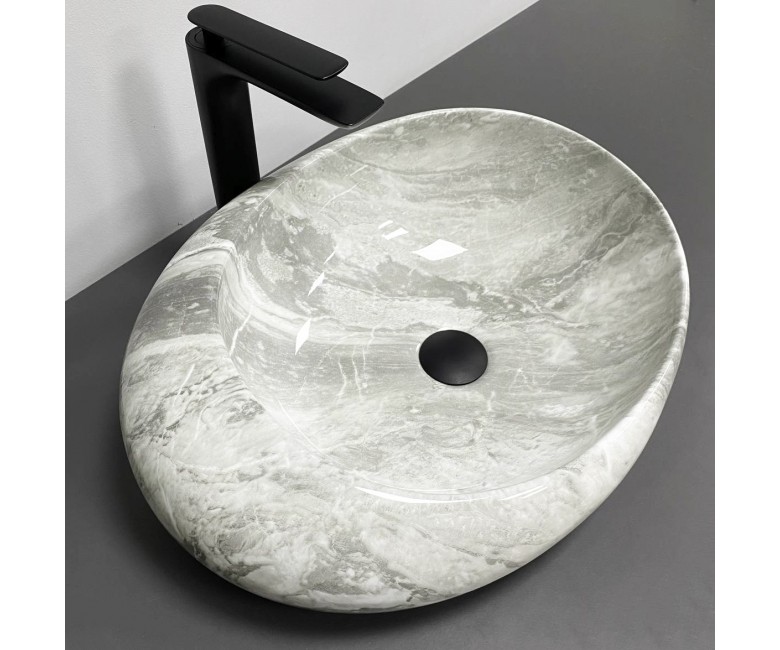 Умывальник (раковина) VBI RICCIA LIGHT STONE GLOSSY накладной VBI  017202 017202