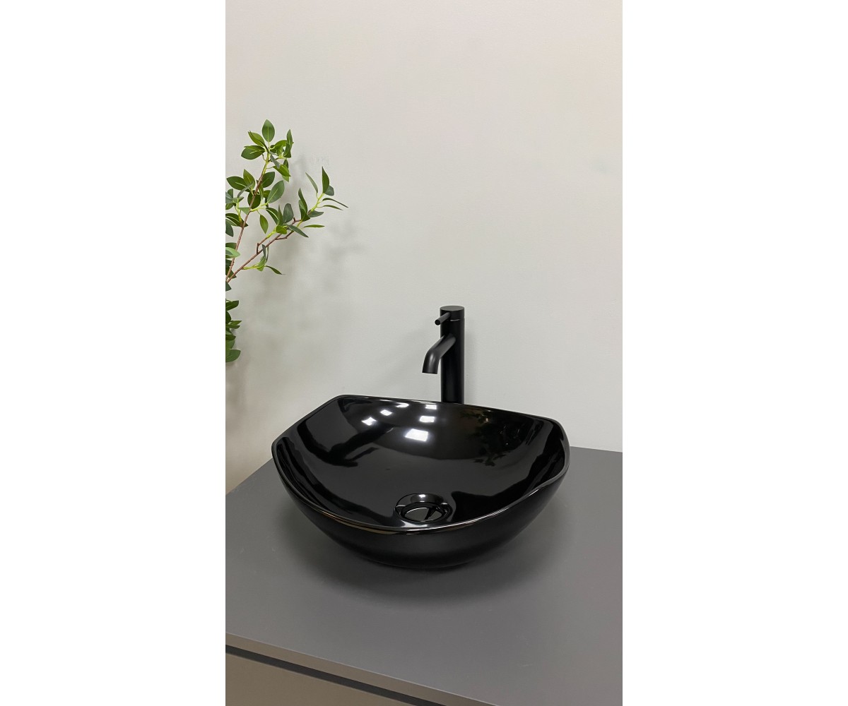 Умывальник (раковина) VBI RONTA DARK BLACK GLOSSY накладной  017301:Фото 1