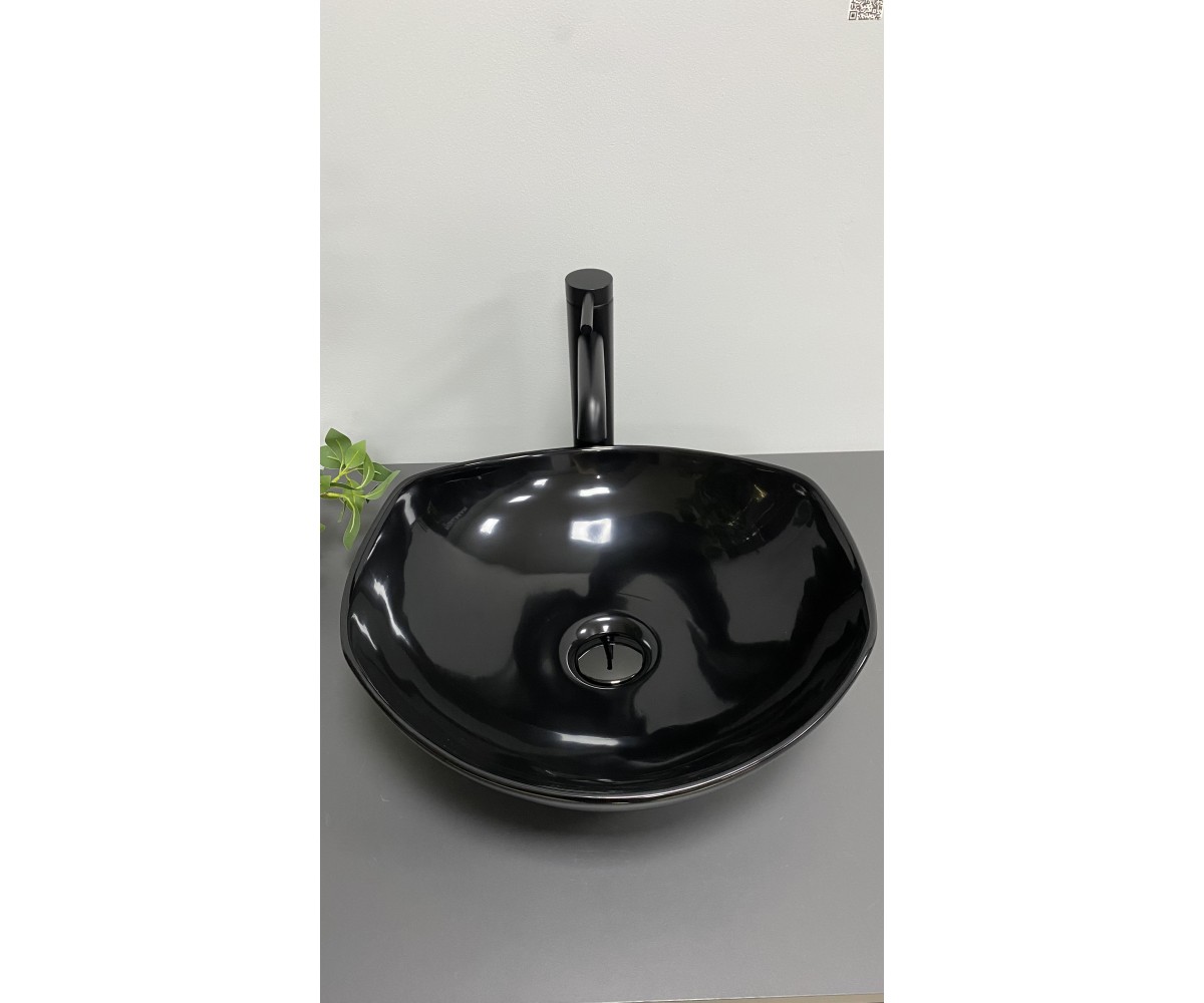 Умывальник (раковина) VBI RONTA DARK BLACK GLOSSY накладной  017301:Фото 3