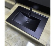 Умывальник (раковина) VBI FERRARA 70 BLACK MATT врезной VBI  018043