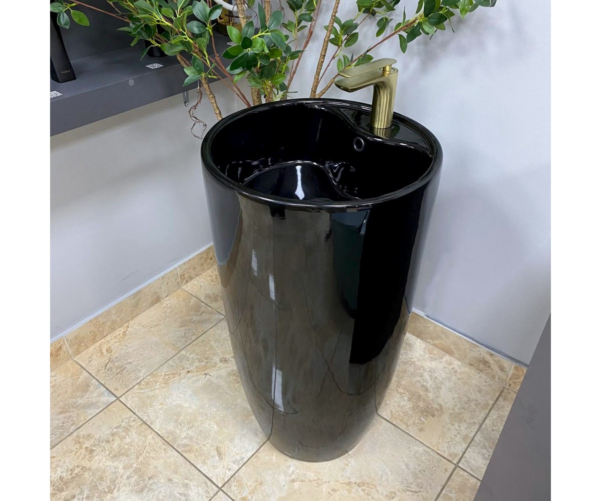 Умывальник (раковина) VBI AGRIENTO BLACK GLOSSY напольный  019005:Фото 2