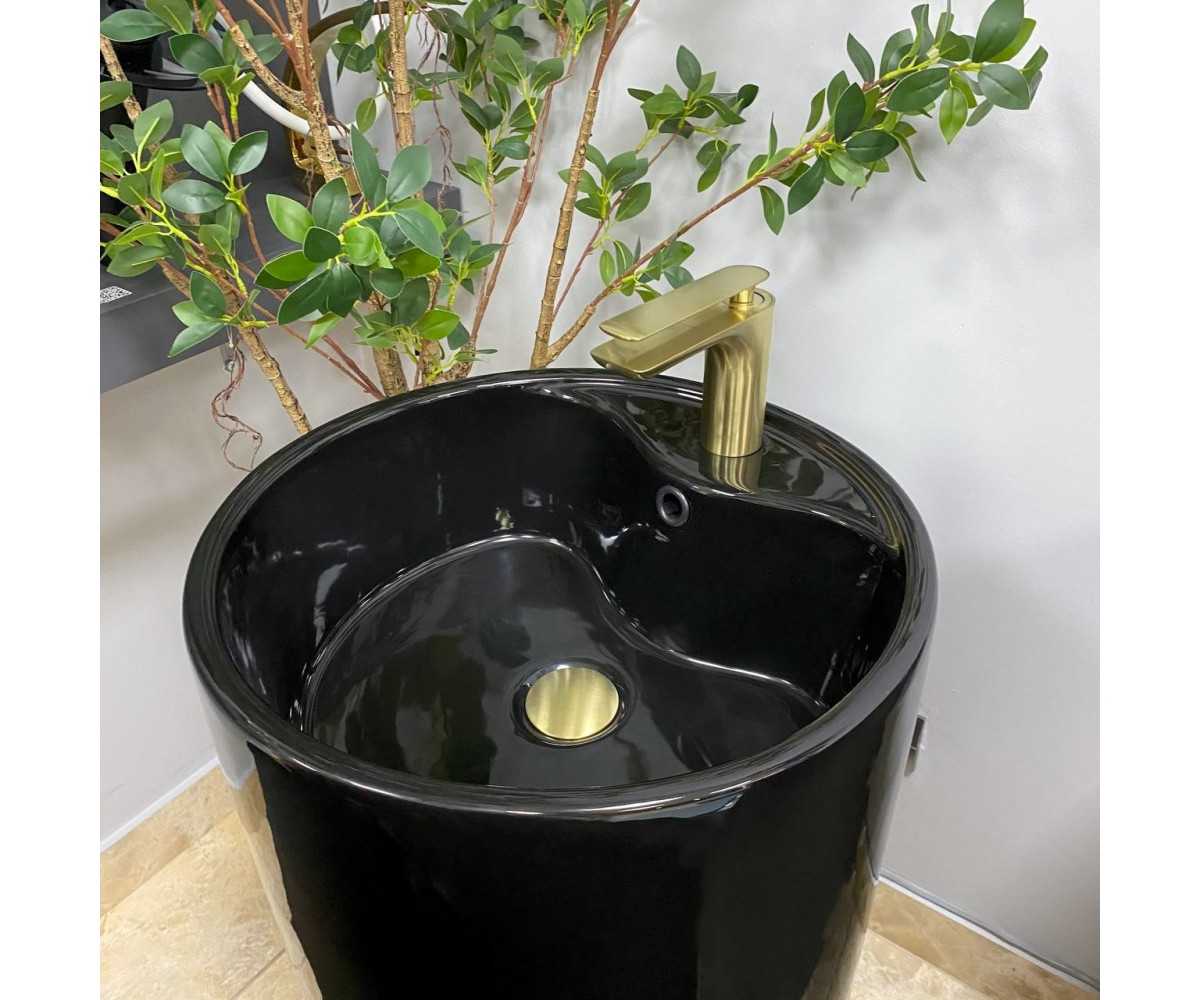 Умывальник (раковина) VBI AGRIENTO BLACK GLOSSY напольный  019005:Фото 4