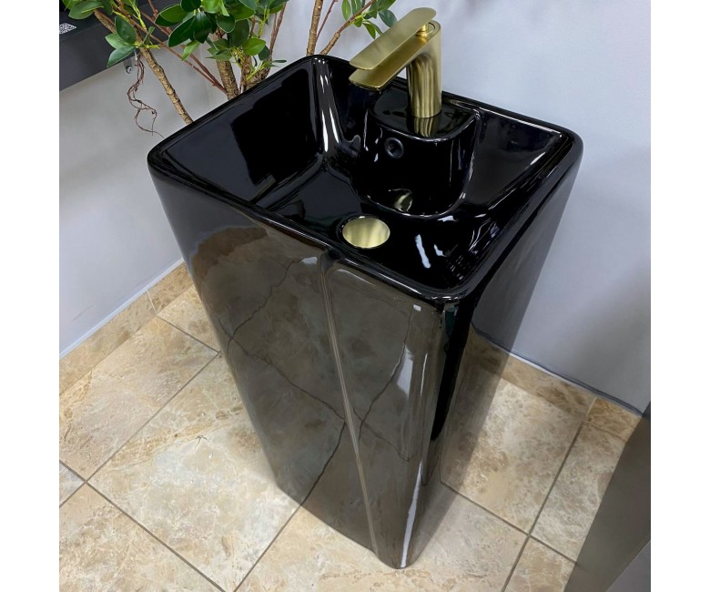 Умывальник (раковина) VBI VERESE BLACK GLOSSY напольный VBI  019006 019006