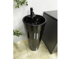 Умывальник (раковина) VBI BOLONIA BLACK GLOSSY напольный VBI  019018