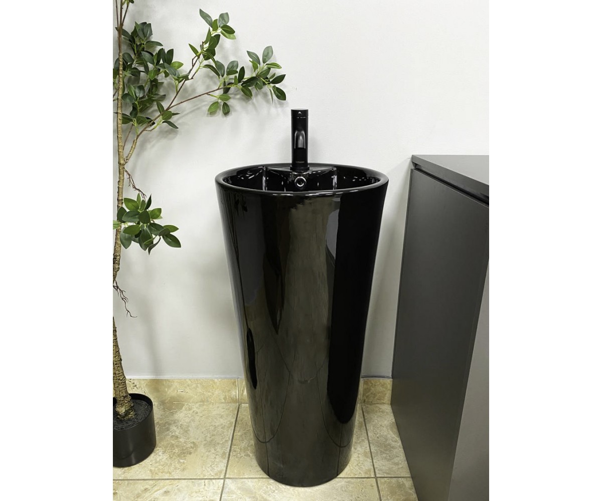 Умывальник (раковина) VBI BOLONIA BLACK GLOSSY напольный  019018:Фото 4