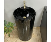 Умывальник (раковина) VBI BOLONIA M BLACK MARBLE напольный VBI  019026