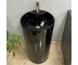 Умывальник (раковина) VBI BOLONIA M BLACK MARBLE напольный VBI  019026