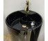 Умывальник (раковина) VBI BOLONIA M BLACK MARBLE напольный  019026:Фото 2