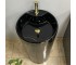 Умывальник (раковина) VBI BOLONIA M BLACK MARBLE напольный  019026:Фото 3