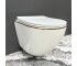 Подвесной унитаз VBI VULCANO WHITE GOLD EDGE  020402:Фото 3