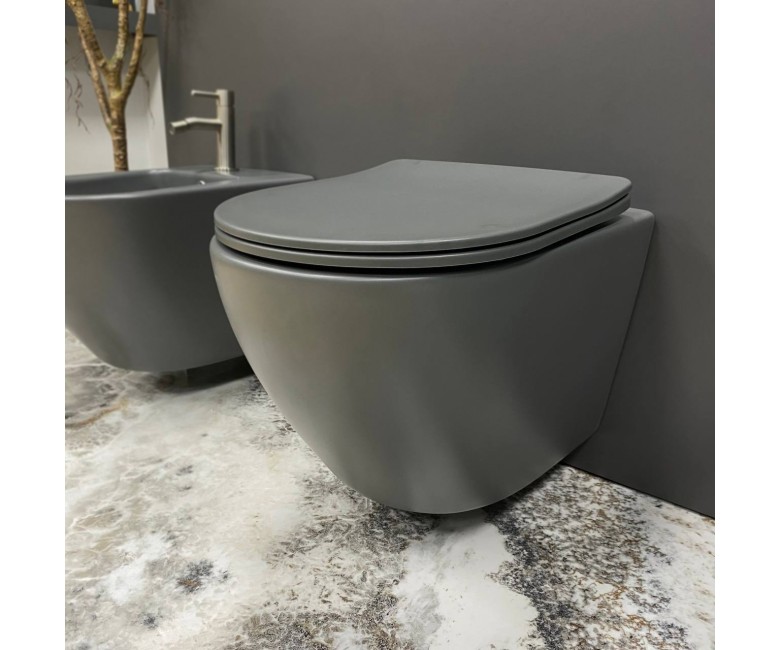 Подвесной унитаз VBI VULCANO GREY MATT VBI  020410 020410