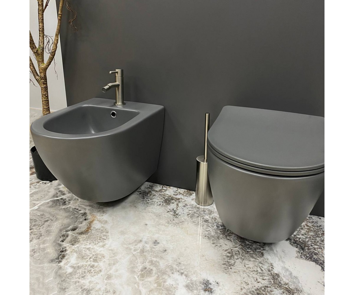 Подвесной унитаз VBI VULCANO GREY MATT  020410:Фото 6