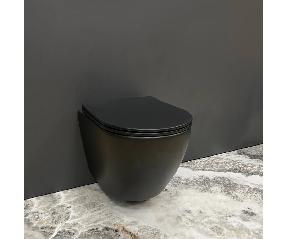 Подвесной унитаз VBI VULCANO BLACK MATT VBI  020412 020412