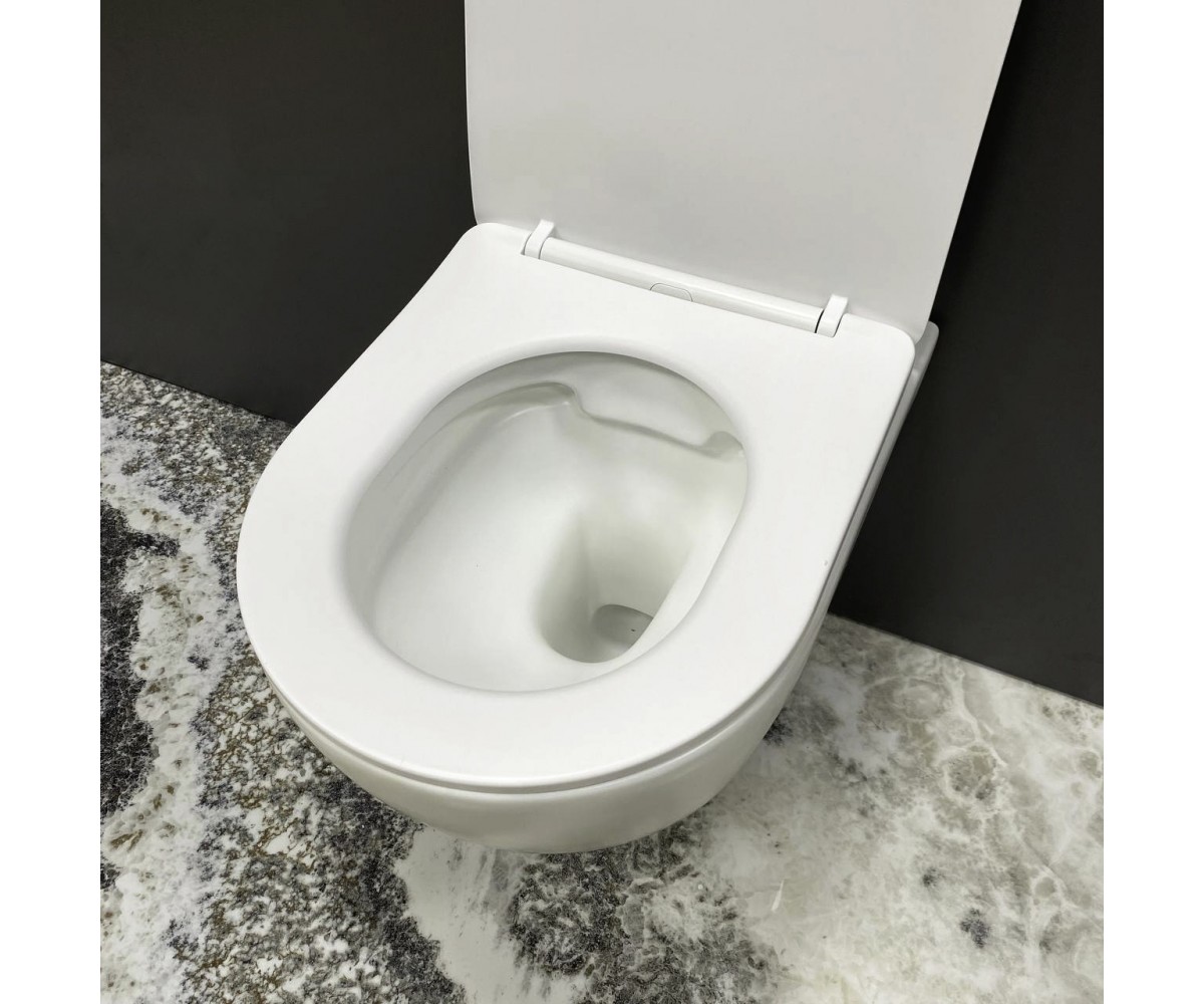 Подвесной унитаз VBI VULCANO WHITE MATT  020415:Фото 2