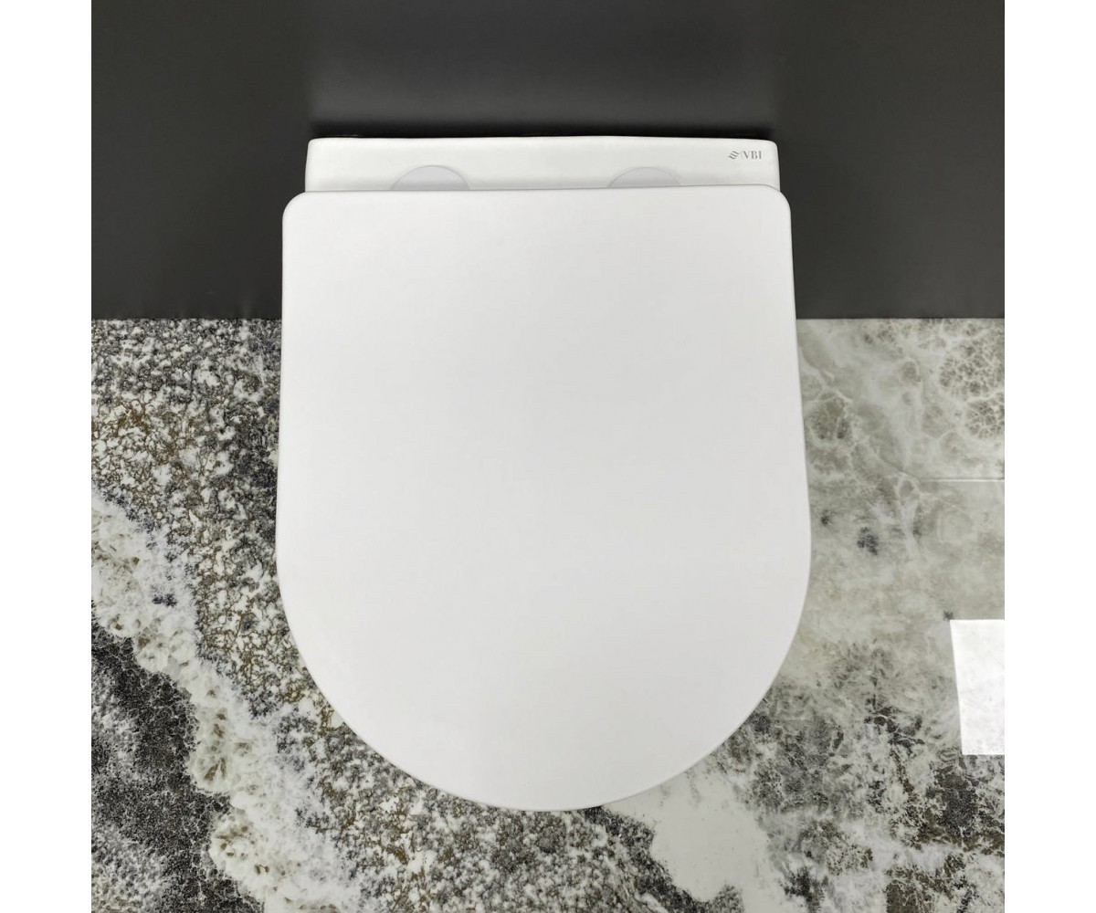 Подвесной унитаз VBI VULCANO WHITE MATT  020415:Фото 3