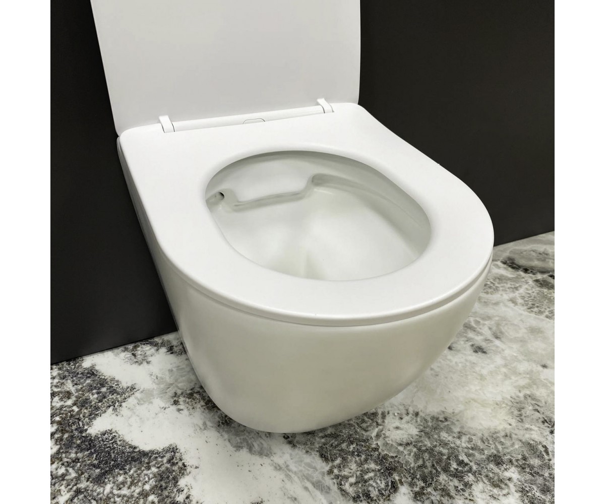 Подвесной унитаз VBI VULCANO WHITE MATT  020415:Фото 5
