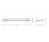 Полка стеклянная VBI VENUS BRUSH GOLD  040009BG:Чертеж 