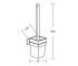 Ёршик для унитаза VBI MARS 2 CHROME  040110CH:Чертеж 