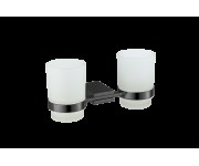 Стакан для зубных щеток VBI NEPTUNE BLACK двойной VBI  040514BL