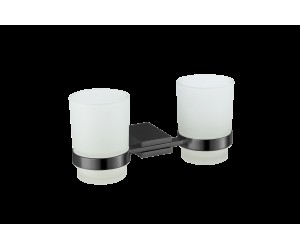 Стакан для зубных щеток VBI NEPTUNE BLACK двойной VBI  040514BL