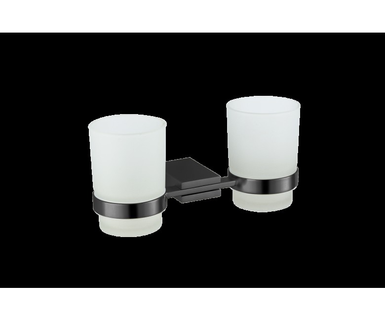 Стакан для зубных щеток VBI NEPTUNE BLACK двойной VBI  040514BL 040514BL