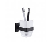 Стакан для зубных щеток VBI JUPITER BLACK VBI  040604BL