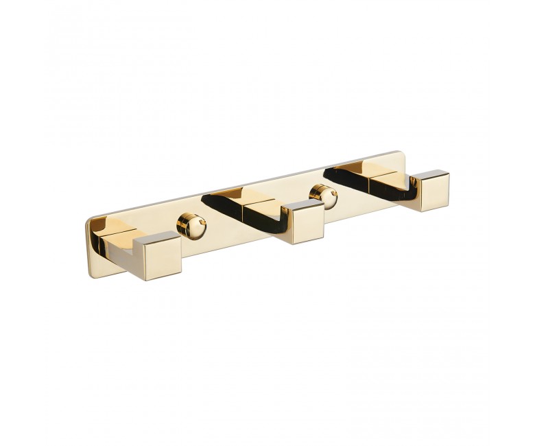 Крючок для полотенец VBI QUADRO GOLD тройной VBI  049703GL 049703GL