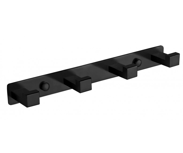 Крючок для полотенец VBI QUADRO BLACK четверной VBI  049704BL 049704BL