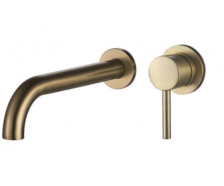 Смеситель для раковины VBI MILANO LONG BRUSHED GOLD скрытого монтажа VBI  050103BG 050103BG
