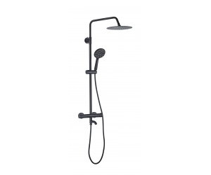 Душевой гарнитур VBI MILANO BLACK с термостатом и изливом VBI  050111BL