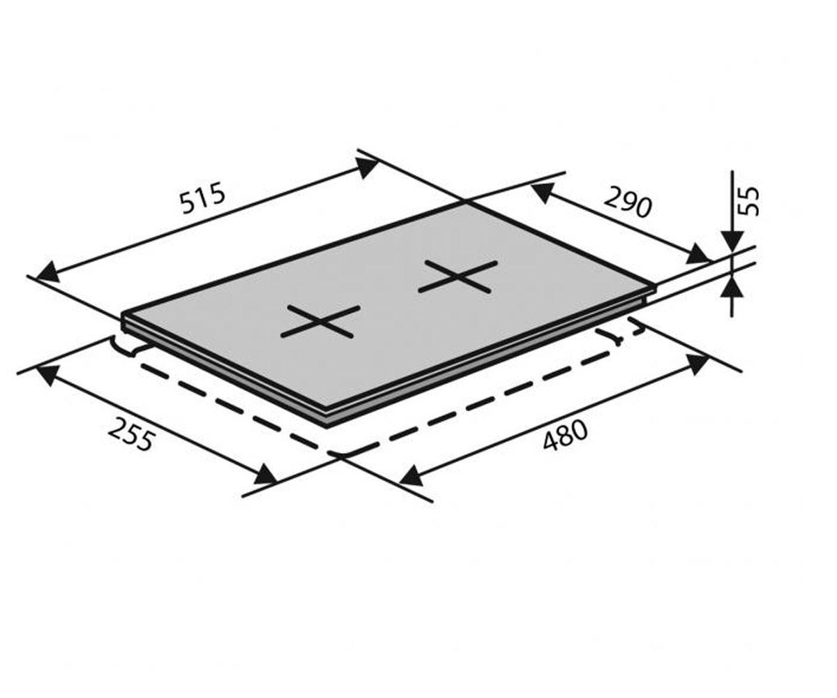 Варочная поверхность газовая  HSF320G CT (WH) 3:Чертеж 