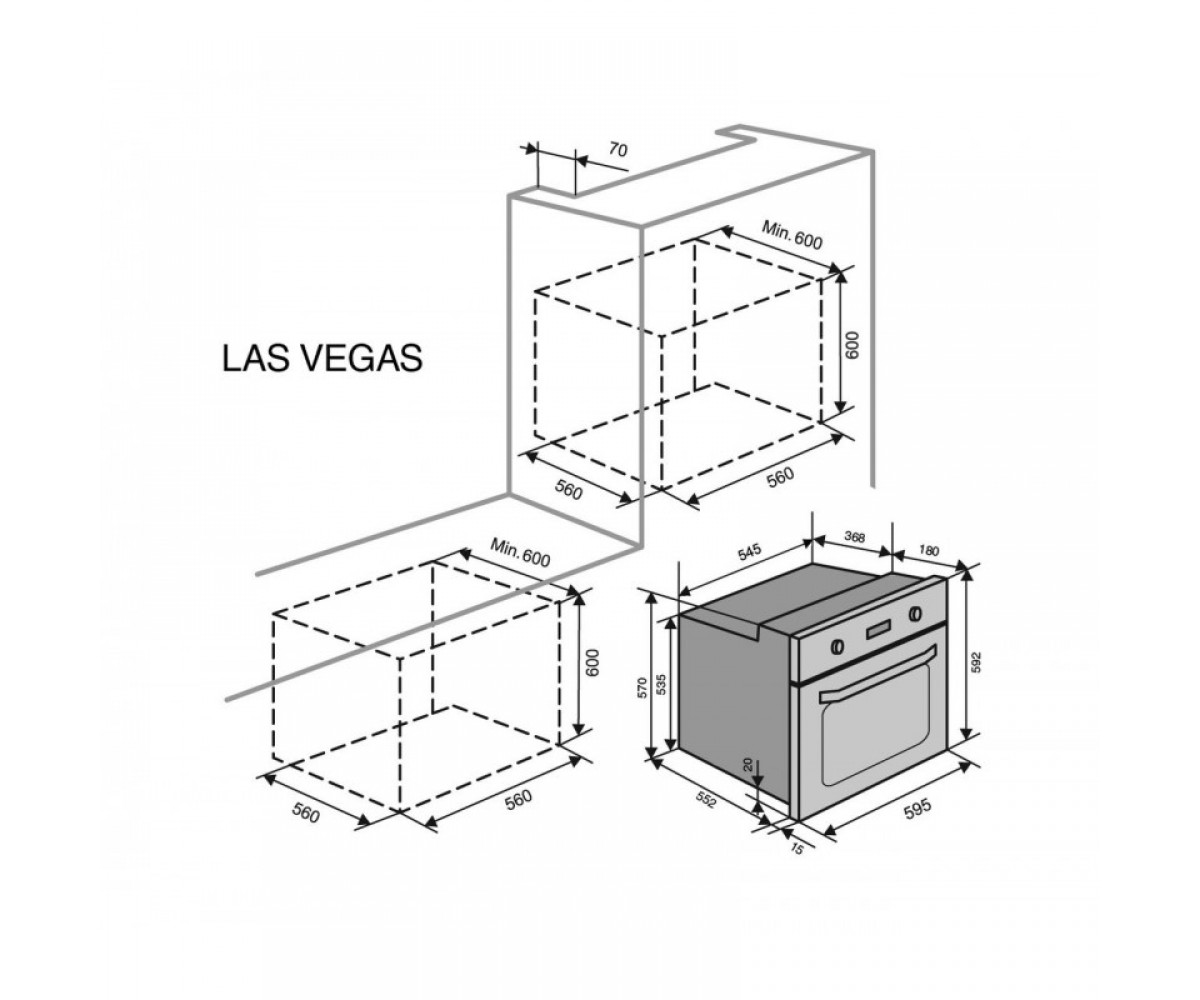 Духовой шкаф  LAS VEGAS:Чертеж 