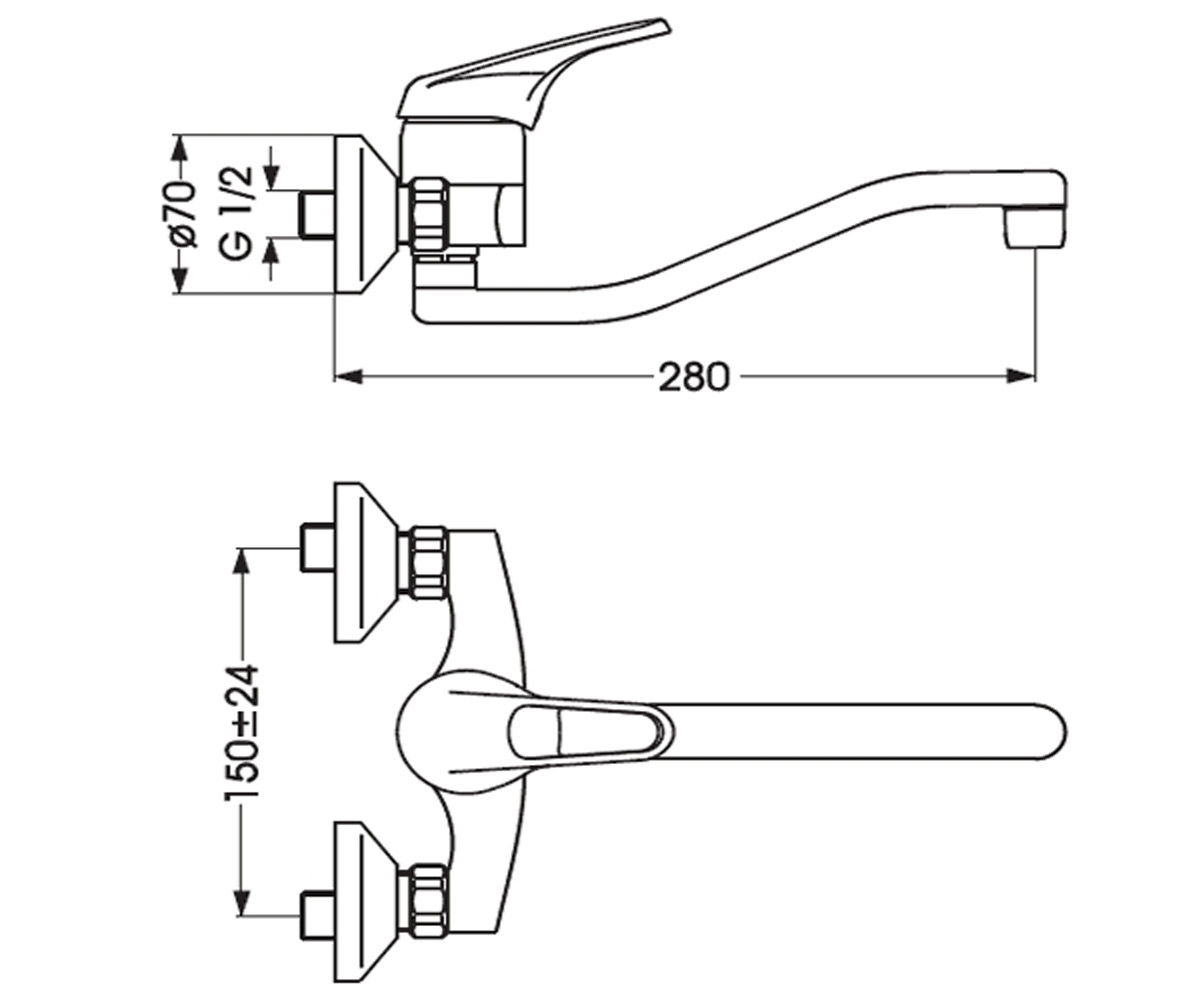 Кухонный смеситель  TARNER B2666AA:Чертеж 
